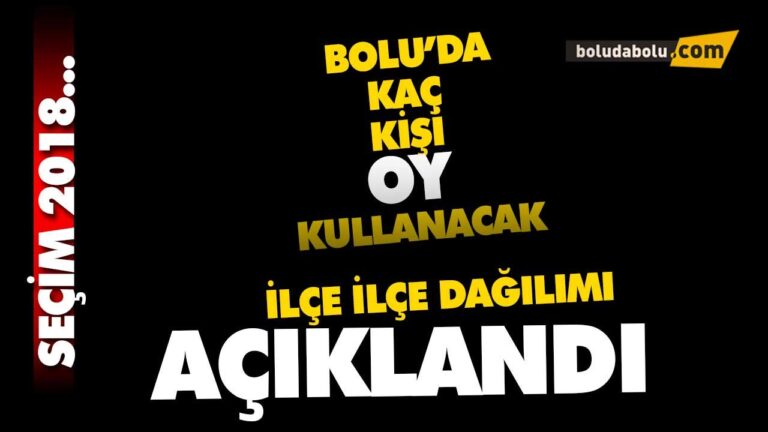 BOLU’DA KAÇ KİŞİ OY KULLANACAK