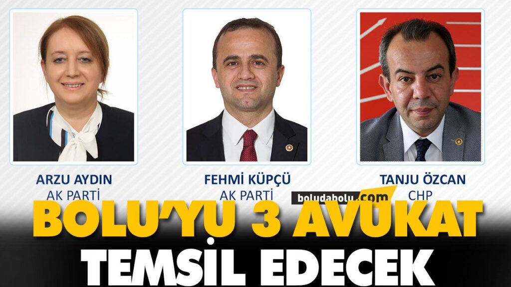 BOLU’YU 3 AVUKAT TEMSİL EDECEK BOLU’YU 3 AVUKAT TEMSİL EDECEK