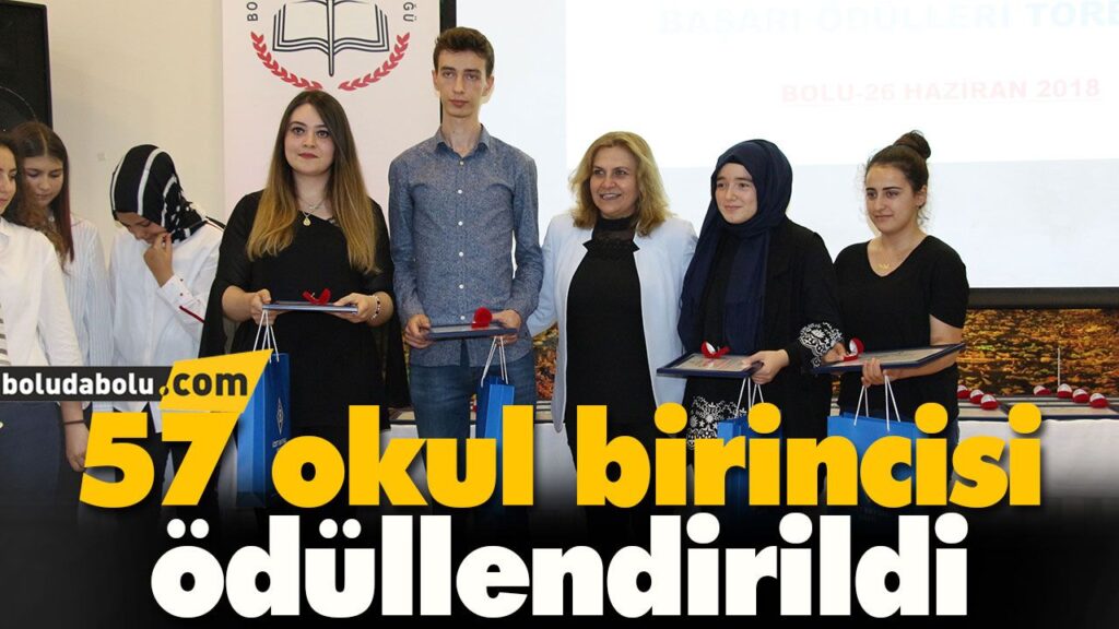 57 okul birincisi ödüllendirildi 57 okul birincisi ödüllendirildi