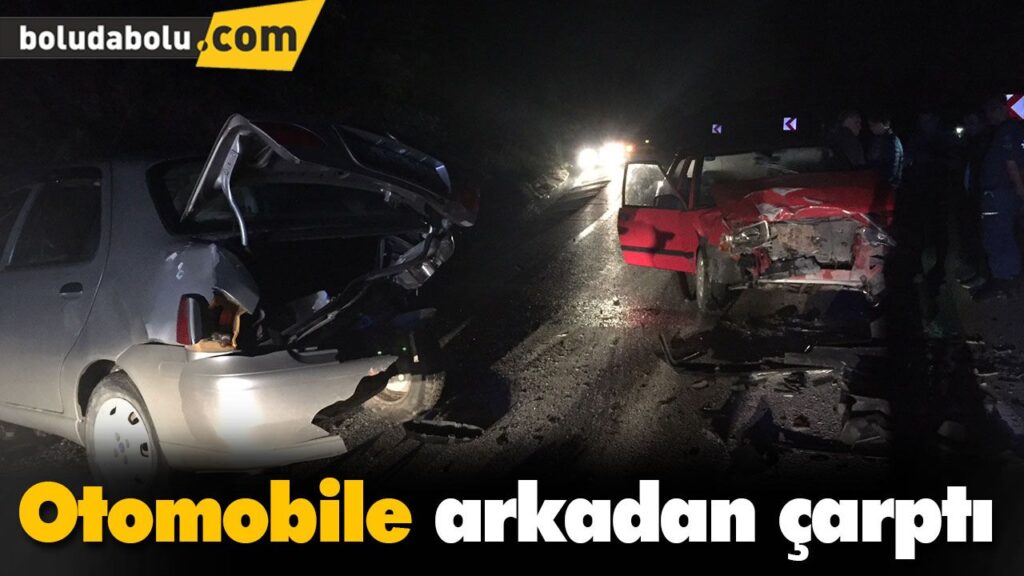 Otomobile arkadan çarptı Otomobile arkadan çarptı