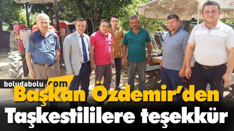 Başkan Özdemir’den Taşkestililere teşekkür