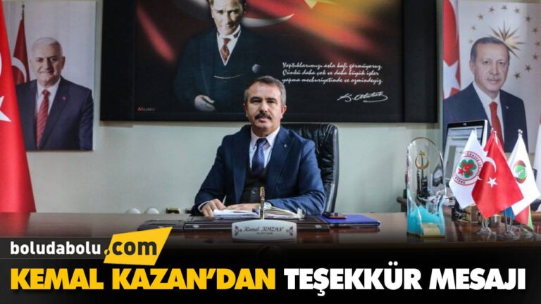 KEMAL KAZAN’DAN TEŞEKKÜR MESAJI