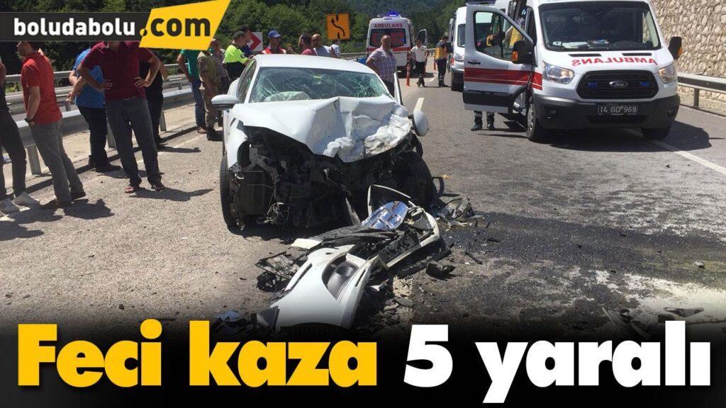 Feci kaza 5 yaralı Feci kaza 5 yaralı
