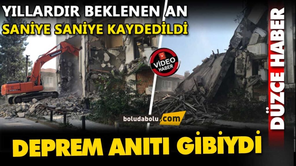 ‘DEPREM ANITI’ YIKILIYOR- DÜZCE ‘DEPREM ANITI’ YIKILIYOR- DÜZCE