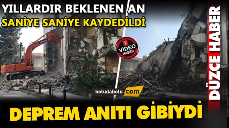 ‘DEPREM ANITI’ YIKILIYOR- DÜZCE