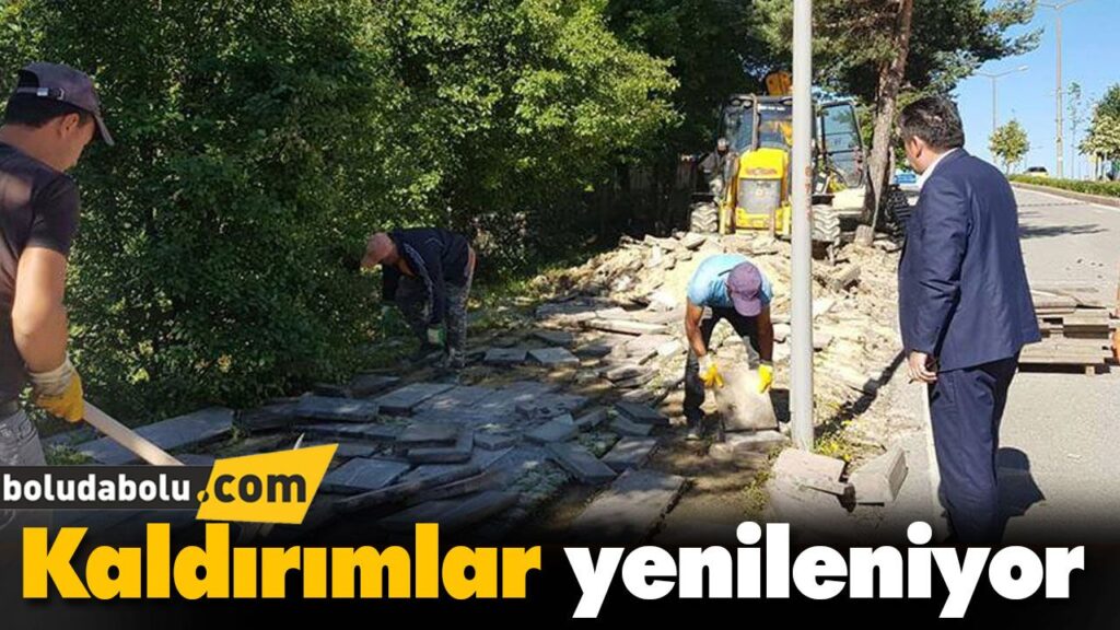 Kaldırım yenileme çalışmaları başladı Kaldırım yenileme çalışmaları başladı