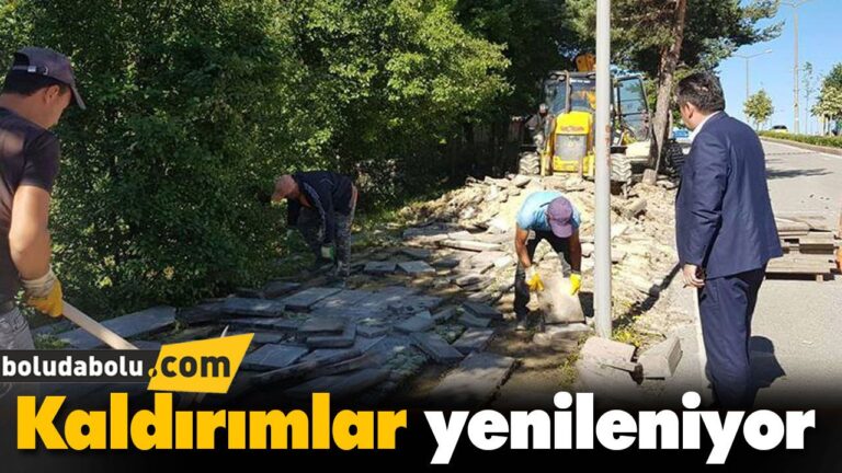 Kaldırım yenileme çalışmaları başladı