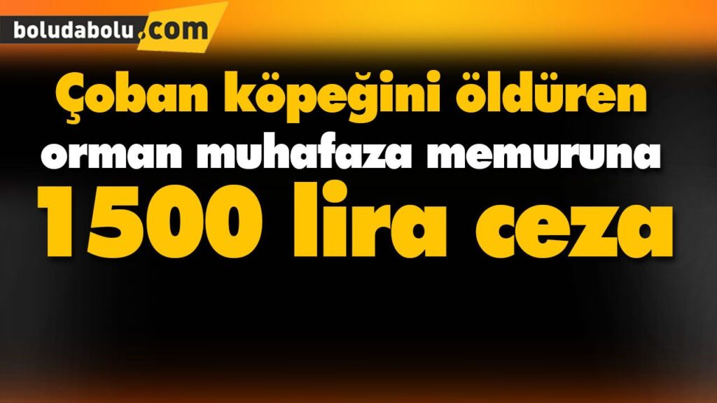 Çoban köpeğini öldüren orman muhafaza memuruna 1500 lira ceza Çoban köpeğini öldüren orman muhafaza memuruna 1500 lira ceza