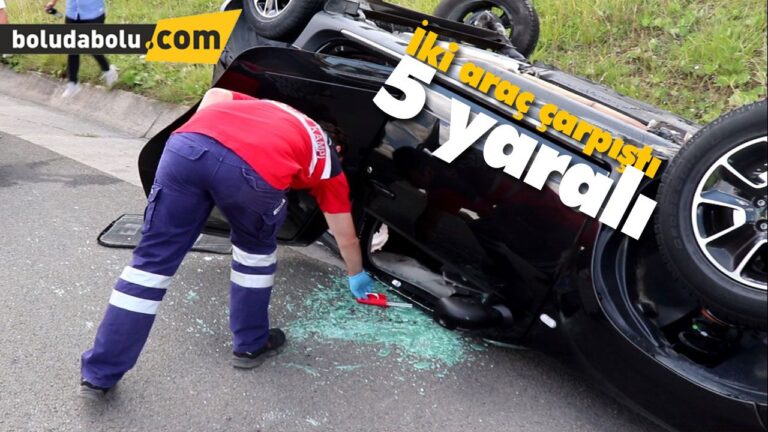 İki araç çarpıştı 5 yaralı