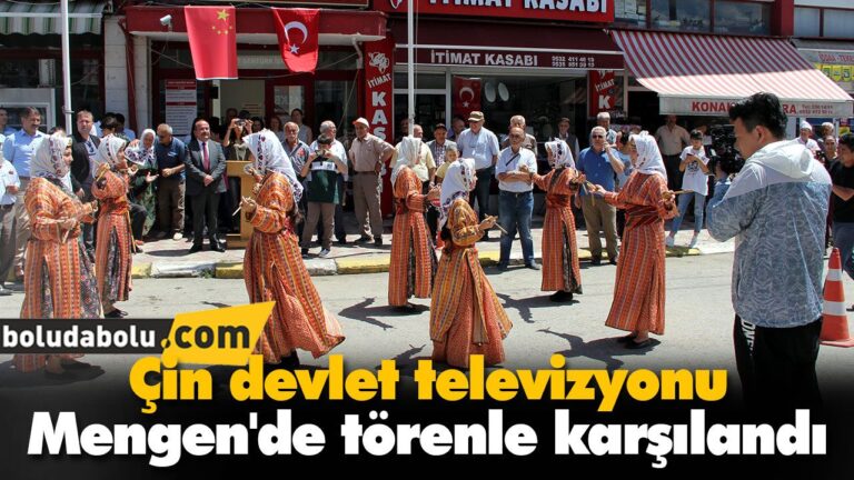 Çin devlet televizyonu Mengen’de törenle karşılandı