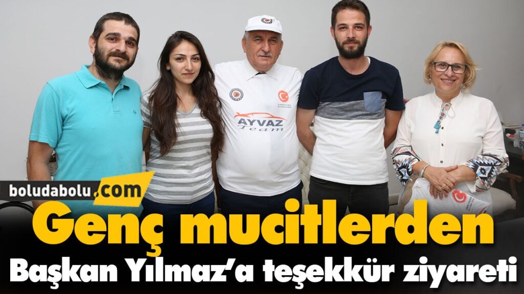 Genç mucitlerden Başkan Yılmaz’a teşekkür ziyareti