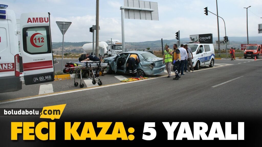 FECİ KAZA: 5 YARALI FECİ KAZA: 5 YARALI