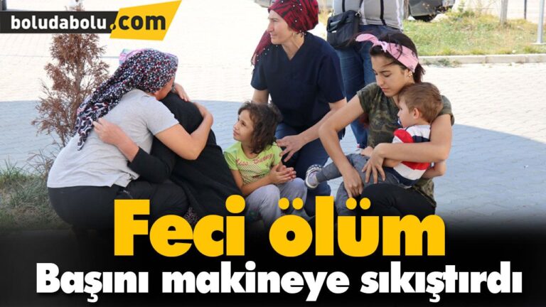 Başını makineye sıkıştırdı