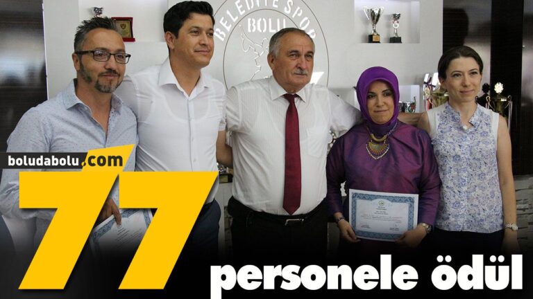 77 personele ödül