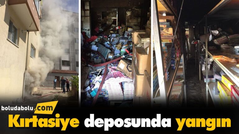 Kırtasiye deposunda yangın