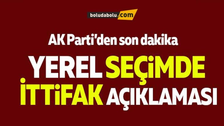 AK Parti’den ittifak açıklaması