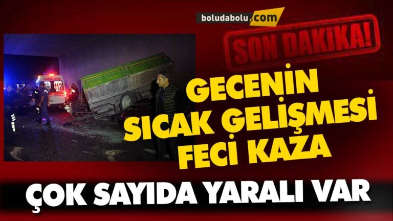 BOLU KAZA traktöre arkadan çarptı