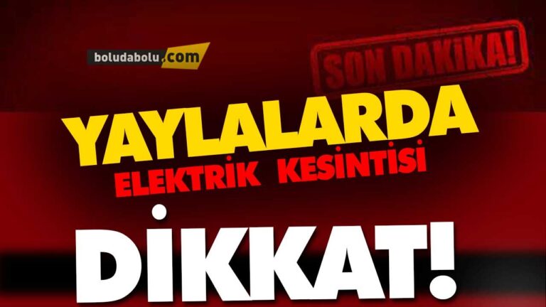 YAYLALARDA ELEKTRİK  KESİNTİSİ