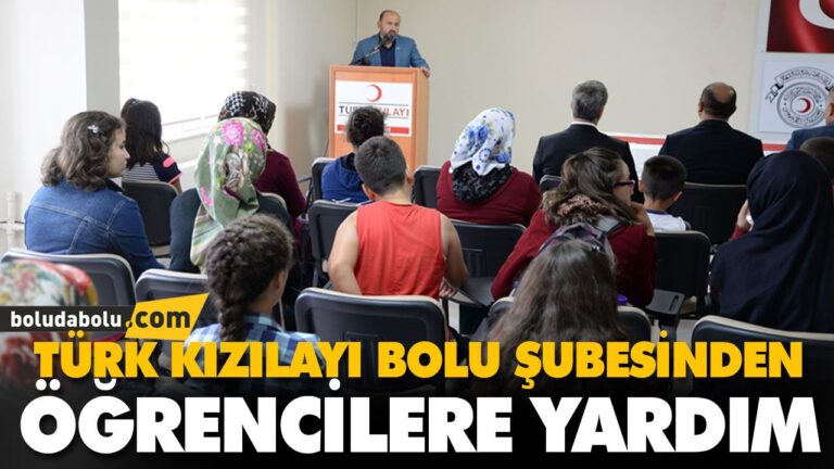 TÜRK KIZILAYI BOLU ŞUBESİNDEN ÖĞRENCİLERE YARDIM