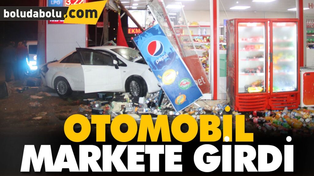 OTOMOBİL MARKETE GİRDİ OTOMOBİL MARKETE GİRDİ
