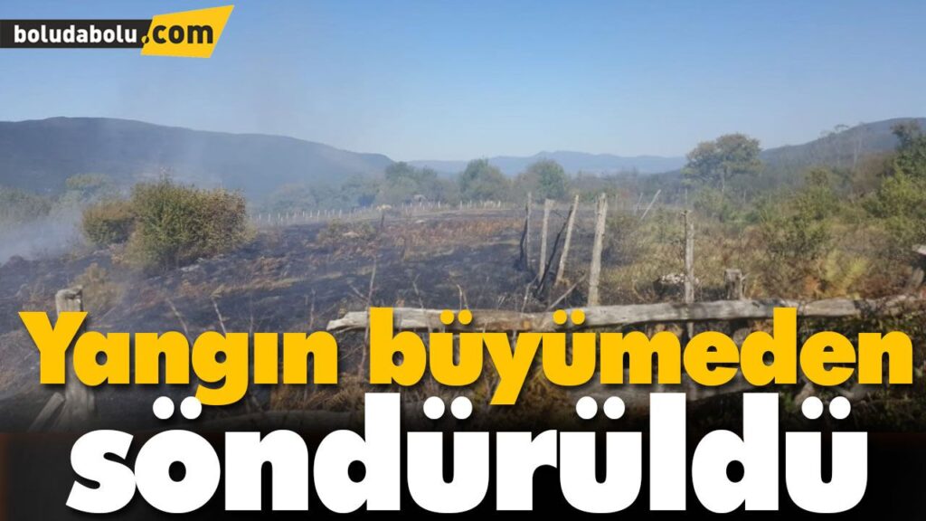 Yangın büyümeden söndürüldü