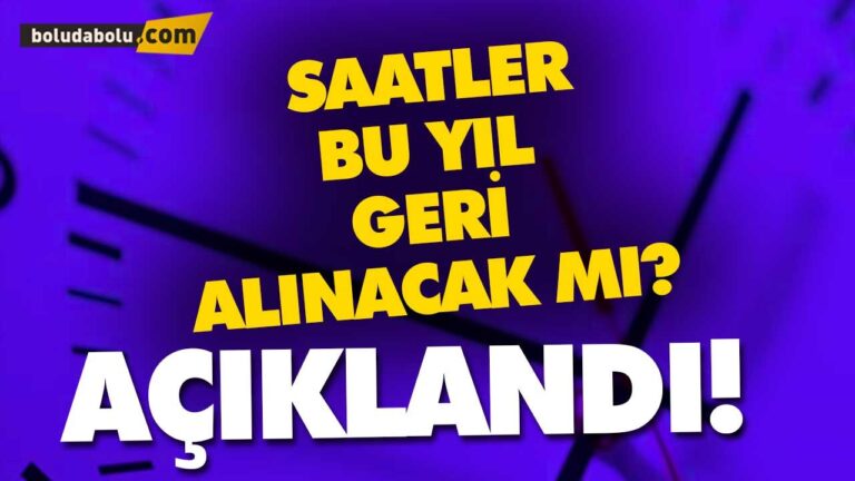 SAATLER BU YIL GERİ ALINACAK MI?