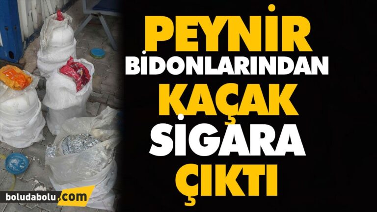 PEYNİR BİDONLARINDAN KAÇAK SİGARA ÇIKTI