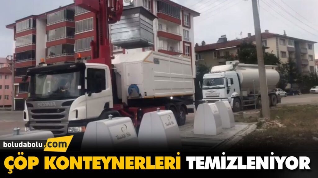 ÇÖP KONTEYNERLERİ TEMİZLENİYOR ÇÖP KONTEYNERLERİ TEMİZLENİYOR