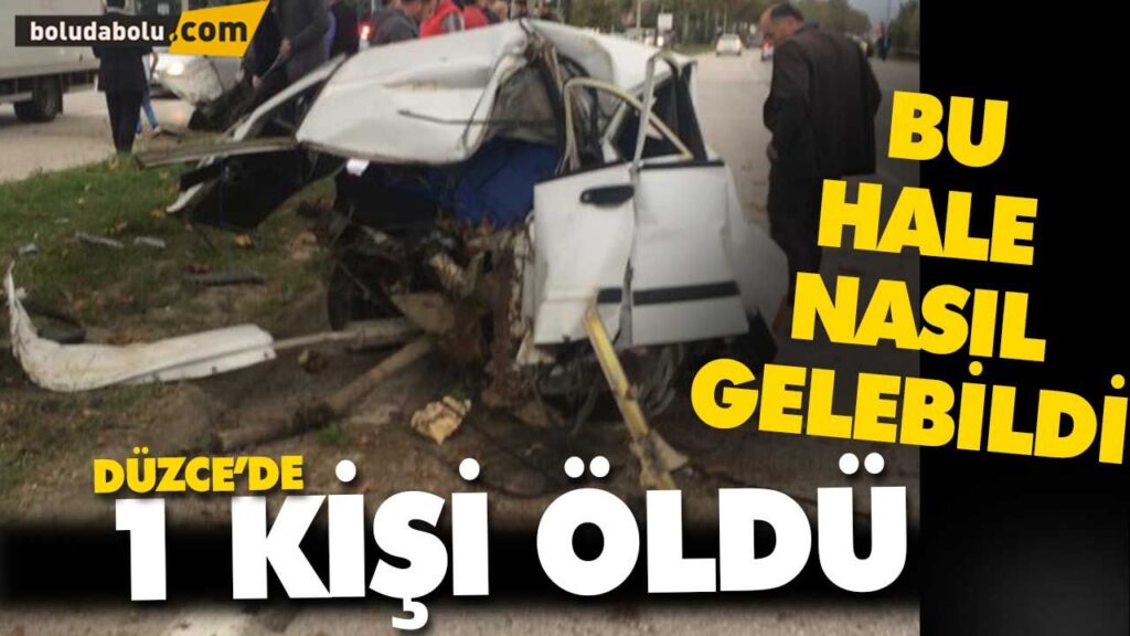 Araç ortadan ikiye bölündü Araç ortadan ikiye bölündü