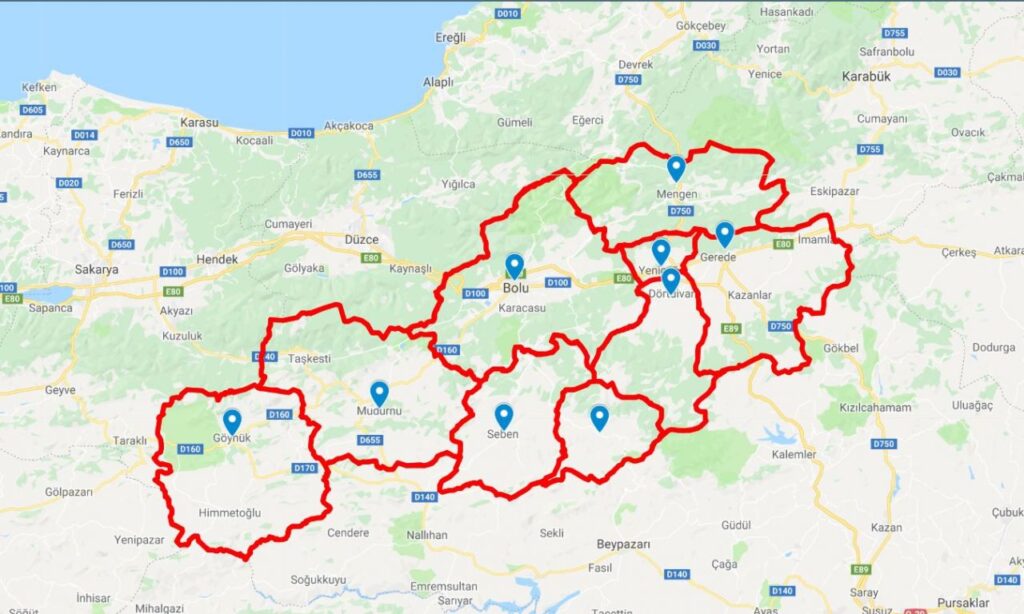 Bolu’nun ilçeleri nerelerdir?