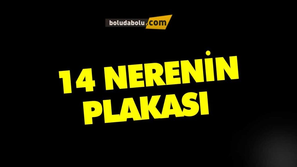 14 NERENİN PLAKASI ?
