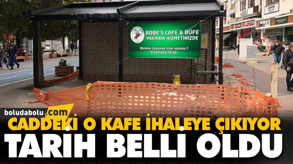 CADDEKİ O KAFE İHALEYE ÇIKIYOR CADDEKİ O KAFE İHALEYE ÇIKIYOR