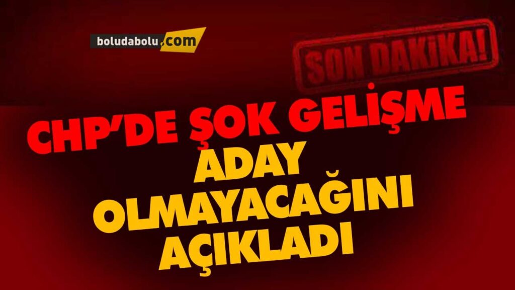 Tekrar aday adayı olmayacağını söyledi | BOLU Tekrar aday adayı olmayacağını söyledi | BOLU