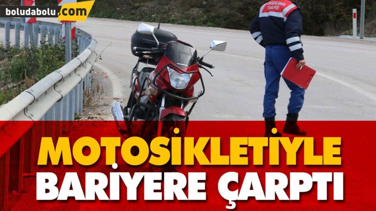 MOTOSİKLETİYLE BARİYERE ÇARPTI