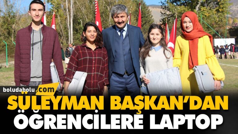 SÜLEYMAN BAŞKAN’DAN ÖĞRENCİLERE LAPTOP