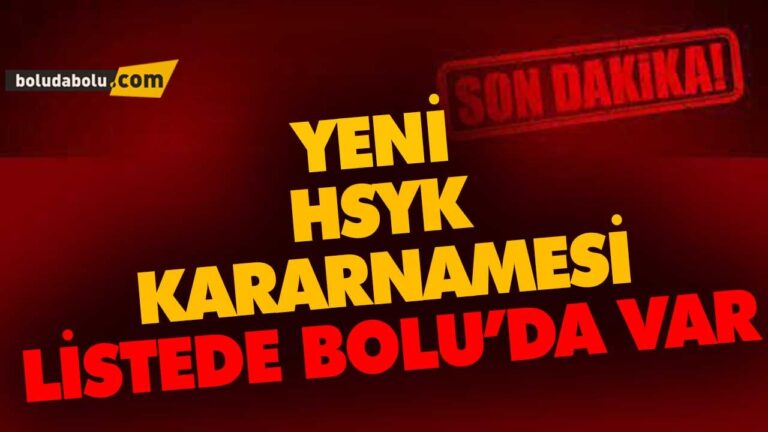 HSYK KARARNAMESİ BOLU