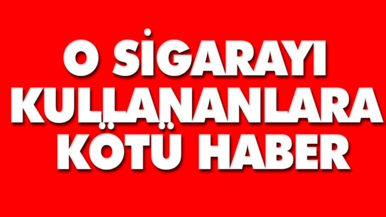 O SİGARADAN UZAK DURUN