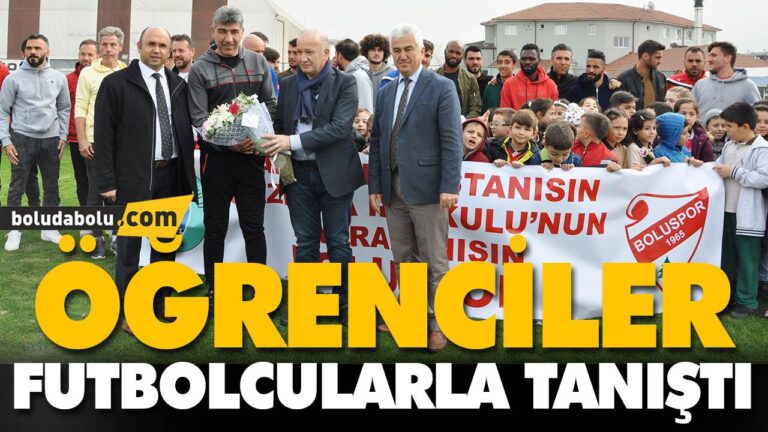 GAZİPAŞA İLKOKULU ÖĞRENCİLERİ FUTBOLCULARLA TANIŞTI