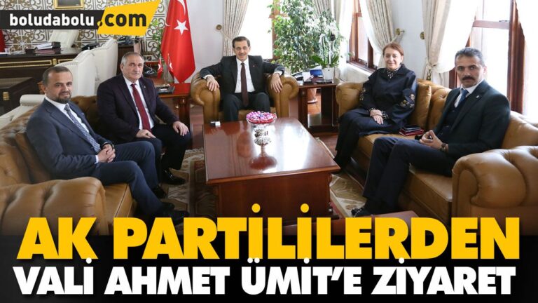 AK PARTİLİLERDEN VALİ AHMET ÜMİT’E ZİYARET