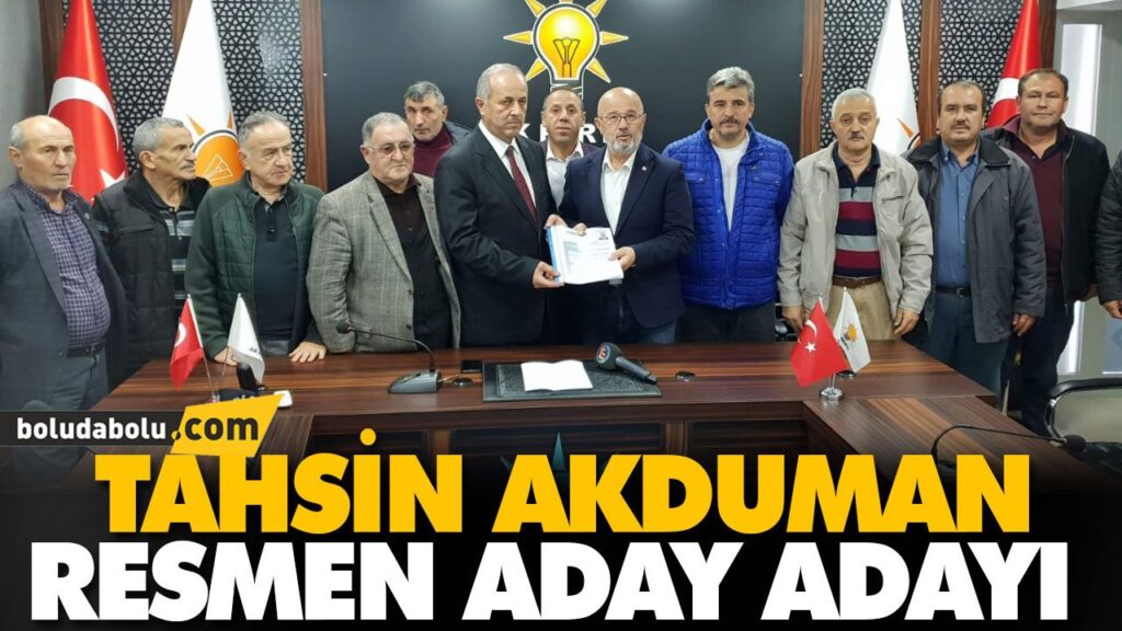 TAHSİN AKDUMAN RESMEN ADAY ADAYI TAHSİN AKDUMAN RESMEN ADAY ADAYI