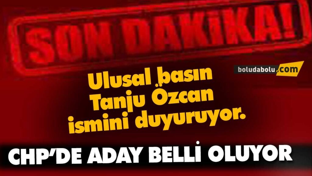 Ulusal basın Tanju Özcan ismini duyuruyor Ulusal basın Tanju Özcan ismini duyuruyor