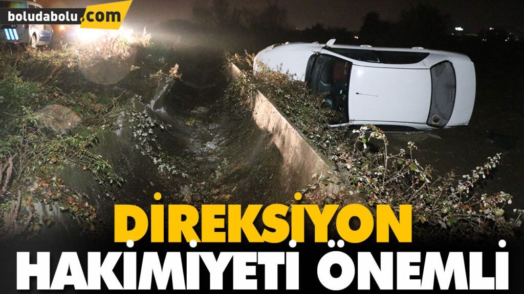 Otomobil tarlaya devrildi Otomobil tarlaya devrildi