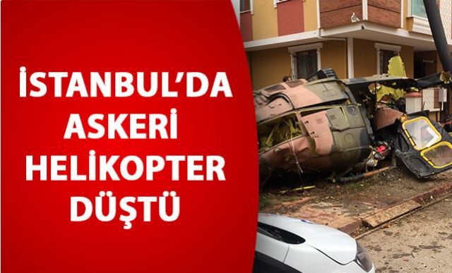 İstanbul Sancaktepe’de mahalle arasına helikopter düştü