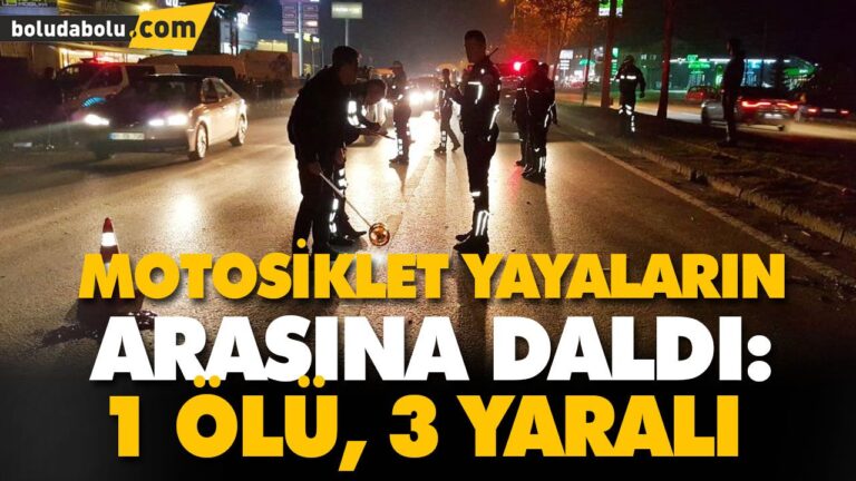 Motosiklet yayalara çarptı: 1 ölü, 3 yaralı