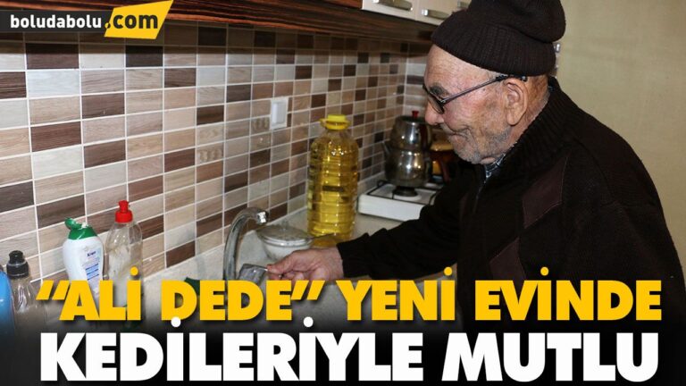 “ALİ DEDE” YENİ EVİNDE KEDİLERİYLE MUTLU
