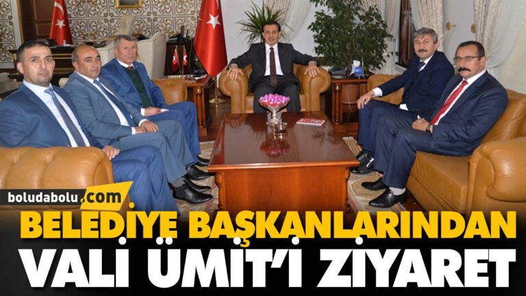 BELEDİYE BAŞKANLARINDAN VALİ ÜMİT’İ ZİYARET