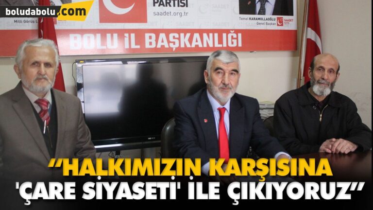 “HALKIMIZIN KARŞISINA ‘ÇARE SİYASETİ’ İLE ÇIKIYORUZ”
