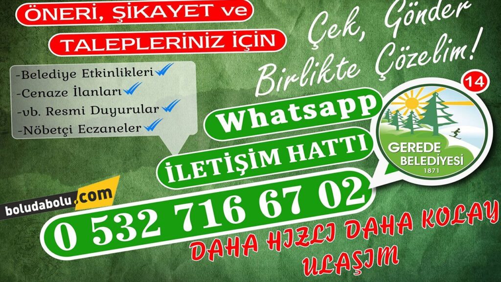 WHATSAPP İLETİŞİM HATTI KURULDU WHATSAPP İLETİŞİM HATTI KURULDU
