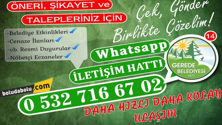 WHATSAPP İLETİŞİM HATTI KURULDU