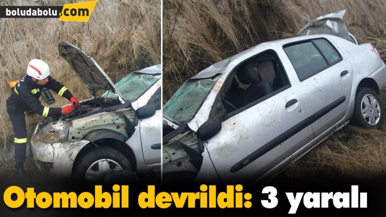 Otomobil devrildi: 3 yaralı